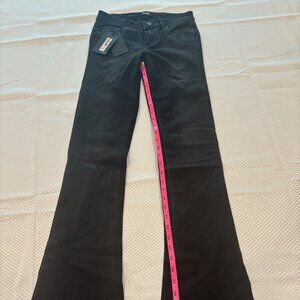 Paige - Lou Lou Mid Rise Skinny Flare - 24W 34L - Black Fog - (Inv 183)